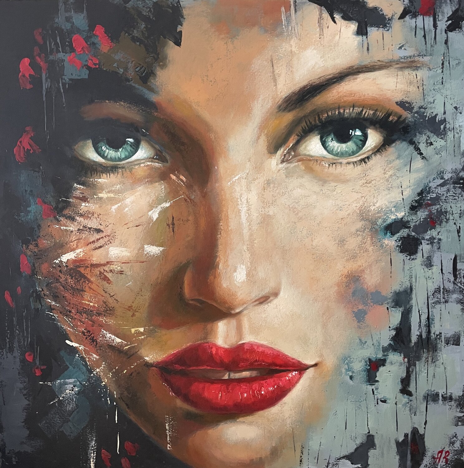 Through Her Eyes Anna Reznikova Original painting for sale