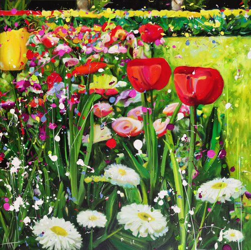Dancing in the Sunlight, a Van Gogh Love Affair by Angie Wright, Painting for Sale on Select