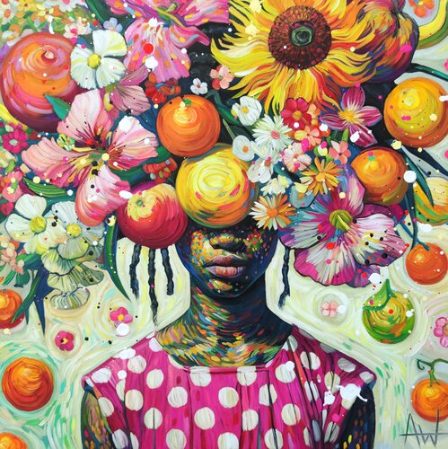 A Blossoming Mind by Angie Wright, Painting for Sale on Select
