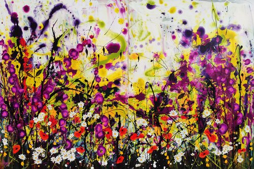 Violet Honeyday - A Jackson Pollock Love Affair by Angie Wright, Painting for Sale on Select