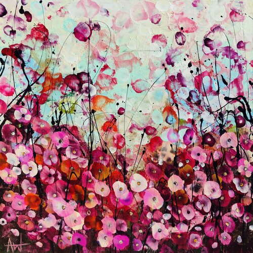 Where Happiness Blooms by Angie Wright, Painting for Sale on Select