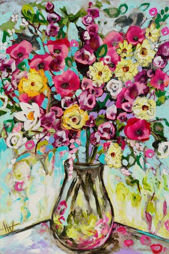 Holding Sunshine by Angie Wright, Painting for Sale on Select