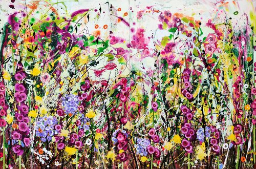 All of Summer All at Once - Inspired by Jackson Pollock von Angie Wright, Malerei kaufen auf Select