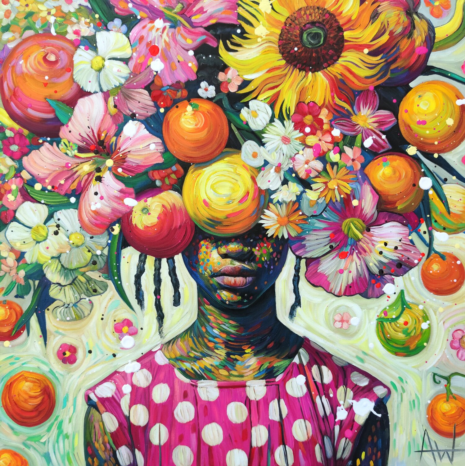 A Blossoming Mind Angie Wright Original painting for sale