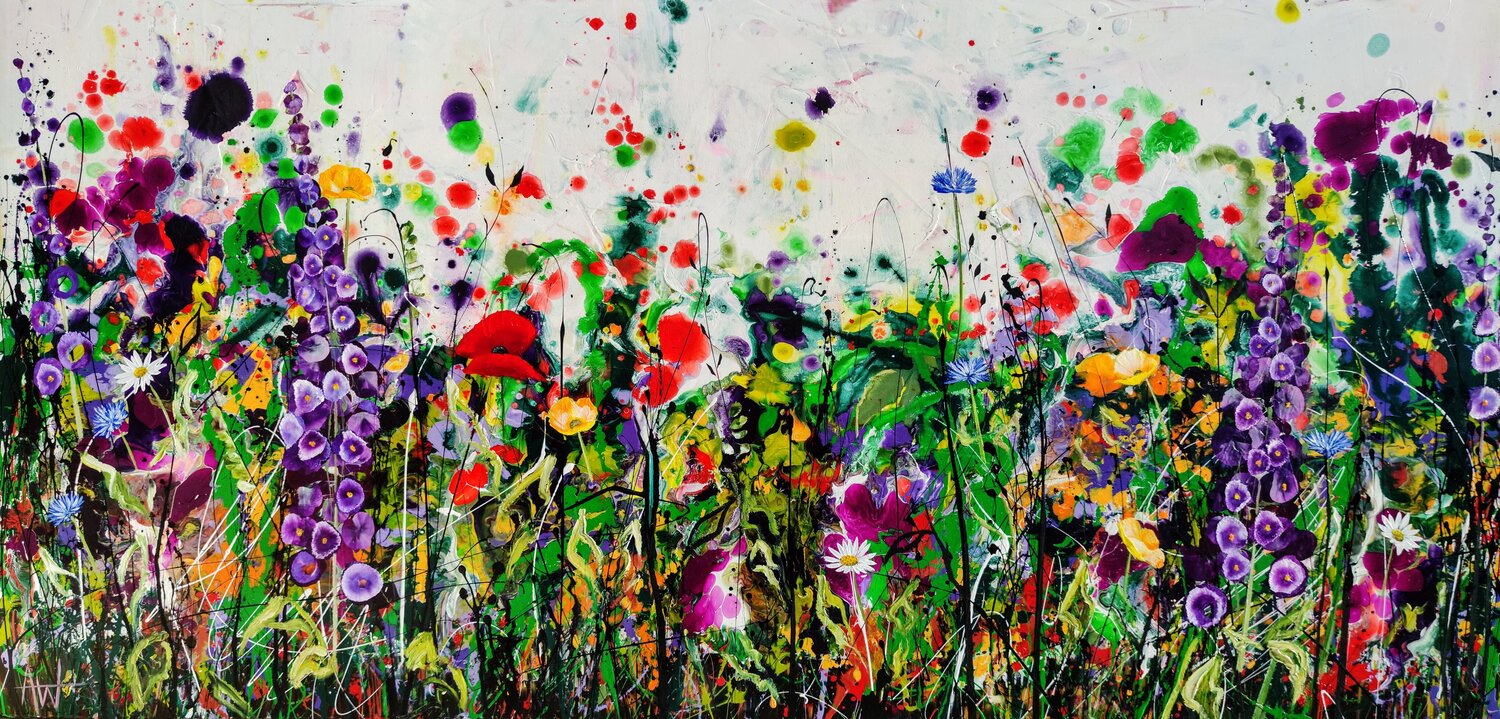 Wildflower Chorus Angie Wright Original painting for sale