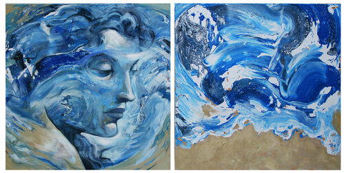 "La mirada al desnudo" by Marcos Carrasco, Painting for Sale on Select