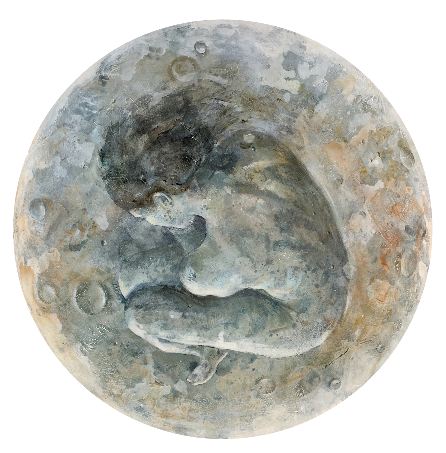 "Selene durmiendo" Marcos Carrasco Original painting for sale