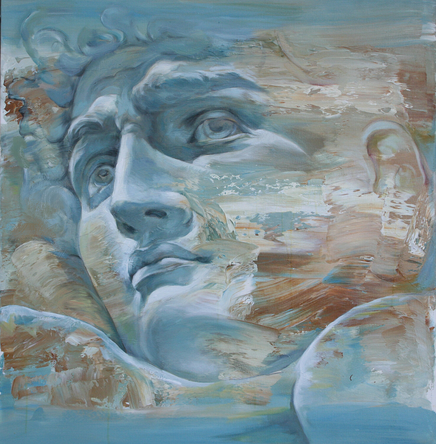 "La mirada de David" Marcos Carrasco Original painting for sale