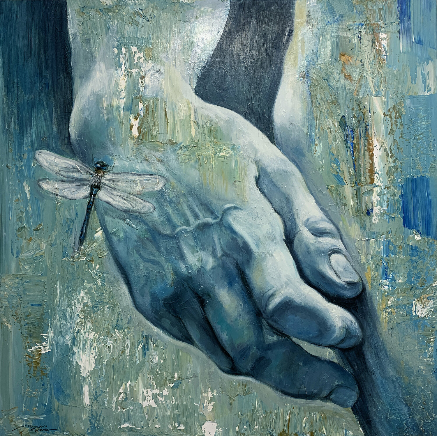 "Dispuesto a renacer" Marcos Carrasco Original painting for sale