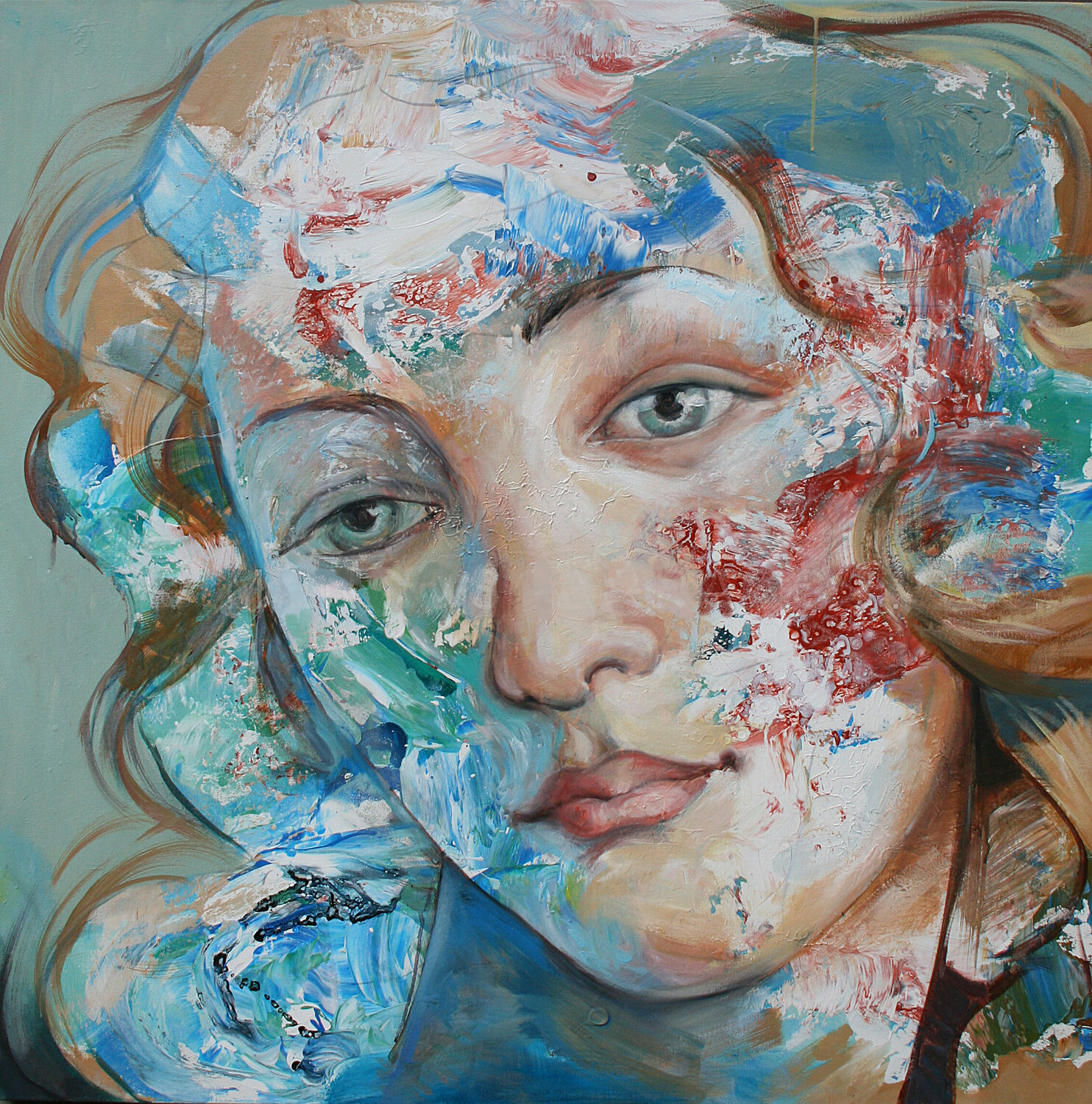 "Venus naciendo" Marcos Carrasco Original painting for sale