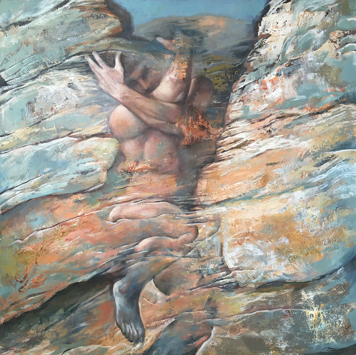 "Late libre, late intenso" Marcos Carrasco Original painting for sale