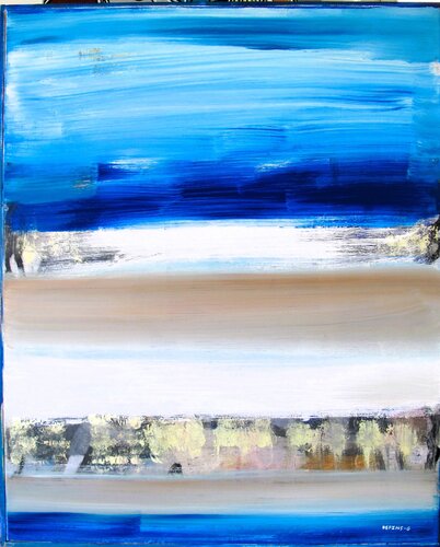 056-2023 Série Bleue by Guillaume Defins, Painting for Sale on Select