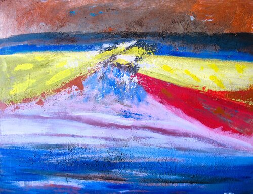 Je voudrai que quelqu'un m'attende quelque part (inspiré de Nicolas de Stael) by Guillaume Defins, Painting for Sale on Select