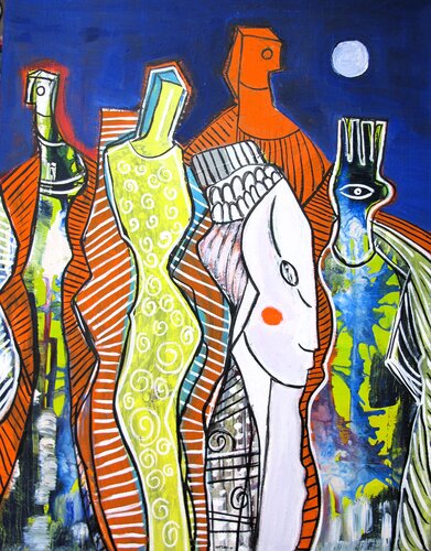 Le Paon by Guillaume Defins, Painting for Sale on Select