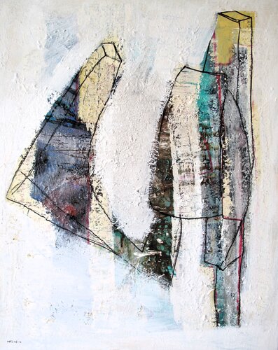 White Abstract # 2 by Guillaume Defins, Painting for Sale on Select
