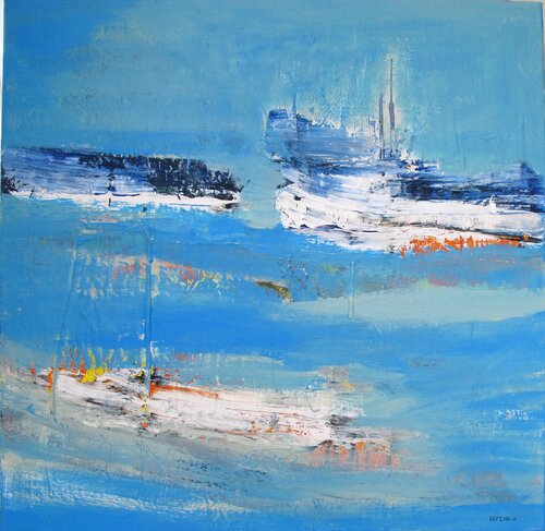 Le bateau by Guillaume Defins, Painting for Sale on Select