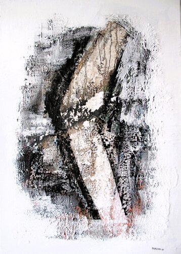 White Abstract # 14 by Guillaume Defins, Painting for Sale on Select