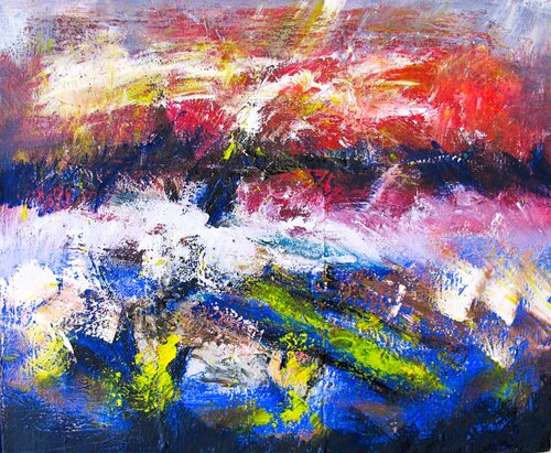 Destination lointaine # 6 by Guillaume Defins, Painting for Sale on Select