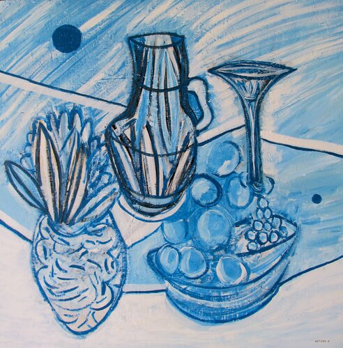 Composition à l'ananas by Guillaume Defins, Painting for Sale on Select