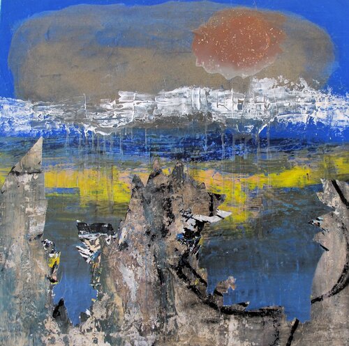 Abstraction ciel by Guillaume Defins, Painting for Sale on Select