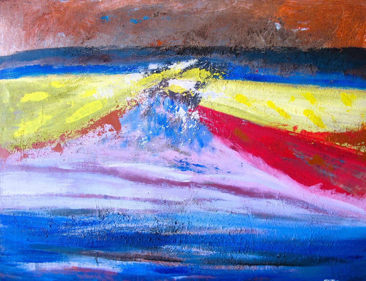Je voudrai que quelqu'un m'attende quelque part (inspiré de Nicolas de Stael) Guillaume Defins Original painting for sale