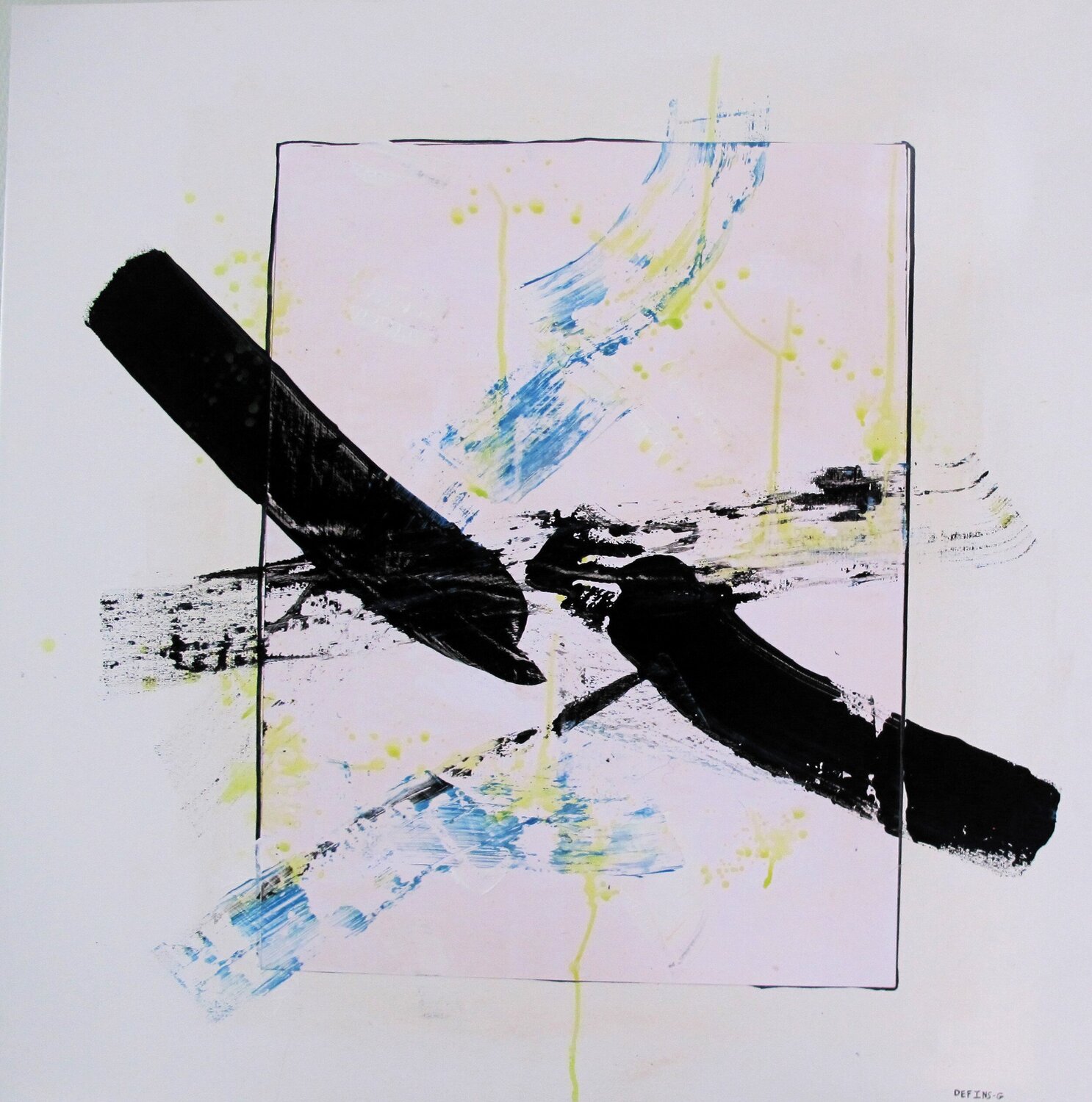 White Abstract # 8 Guillaume Defins Original painting for sale