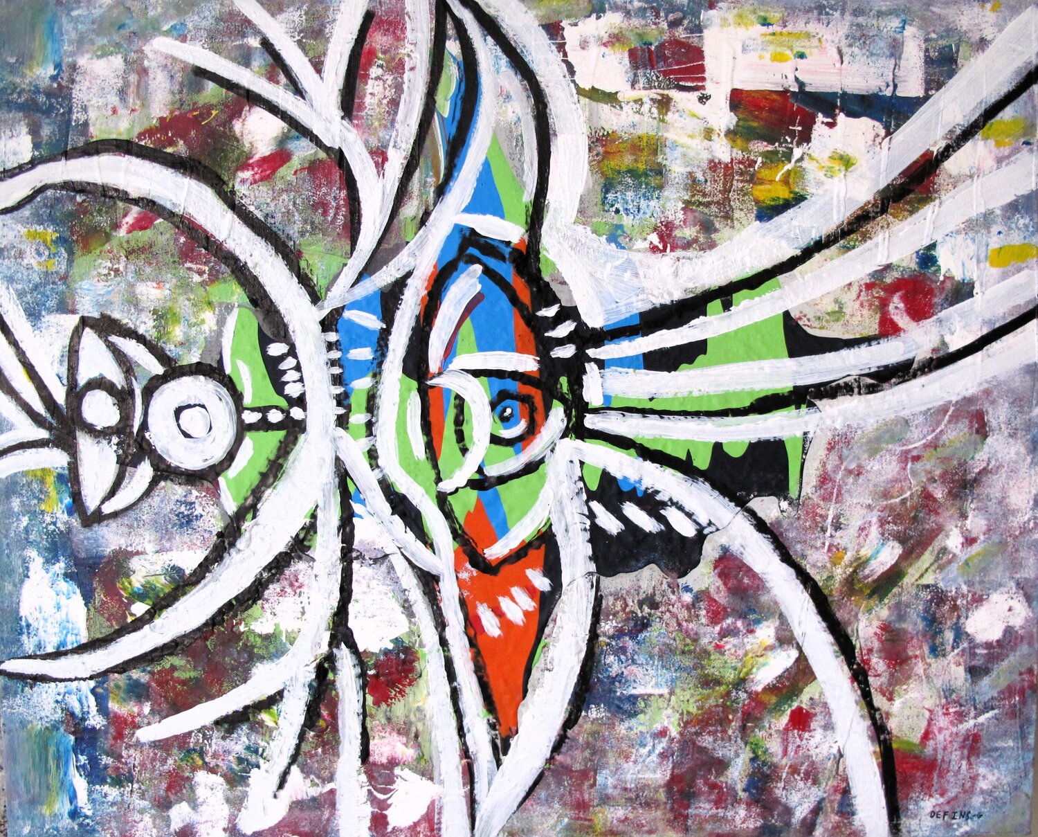 regard croisé # 2 Guillaume Defins Original painting for sale