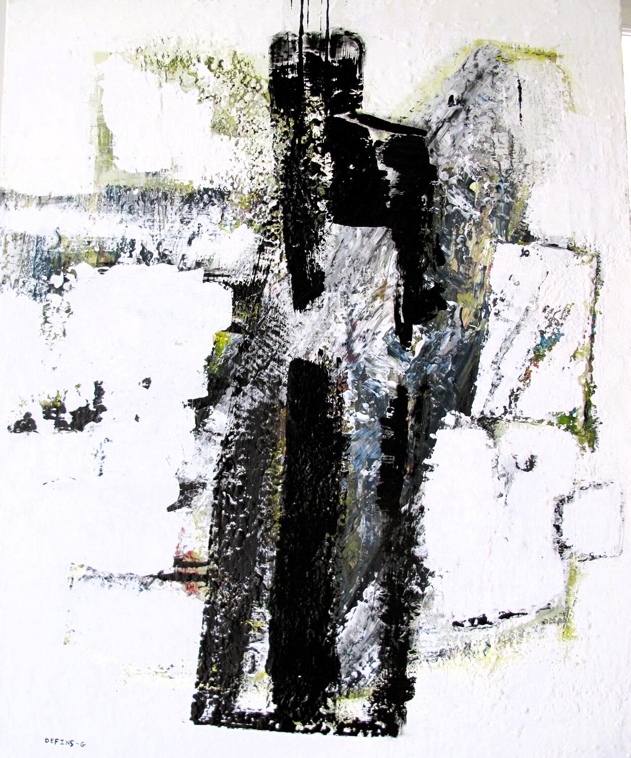 White Abstract # 13 Guillaume Defins Original painting for sale