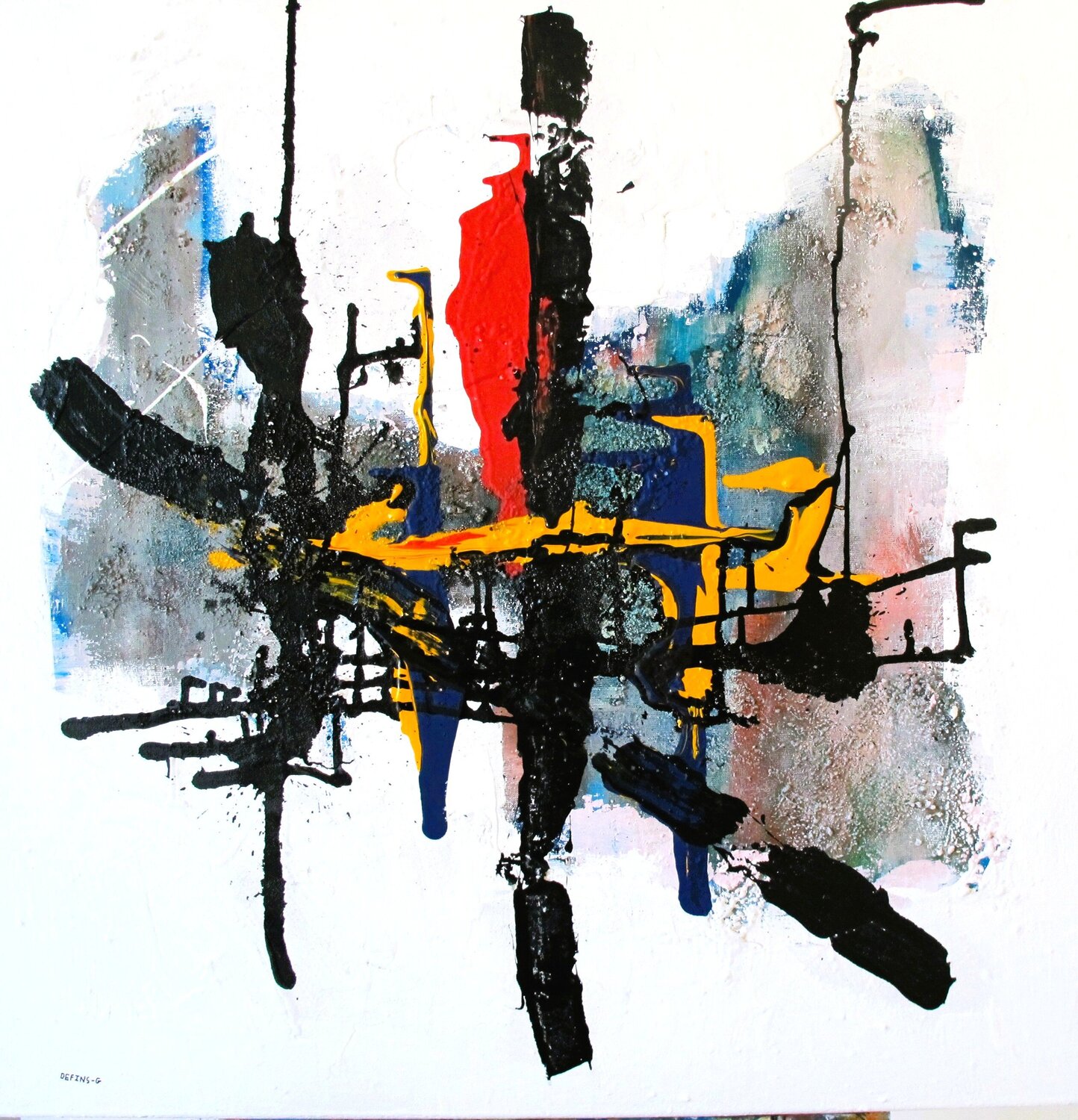Abstraction surréaliste # 2 Guillaume Defins Original painting for sale