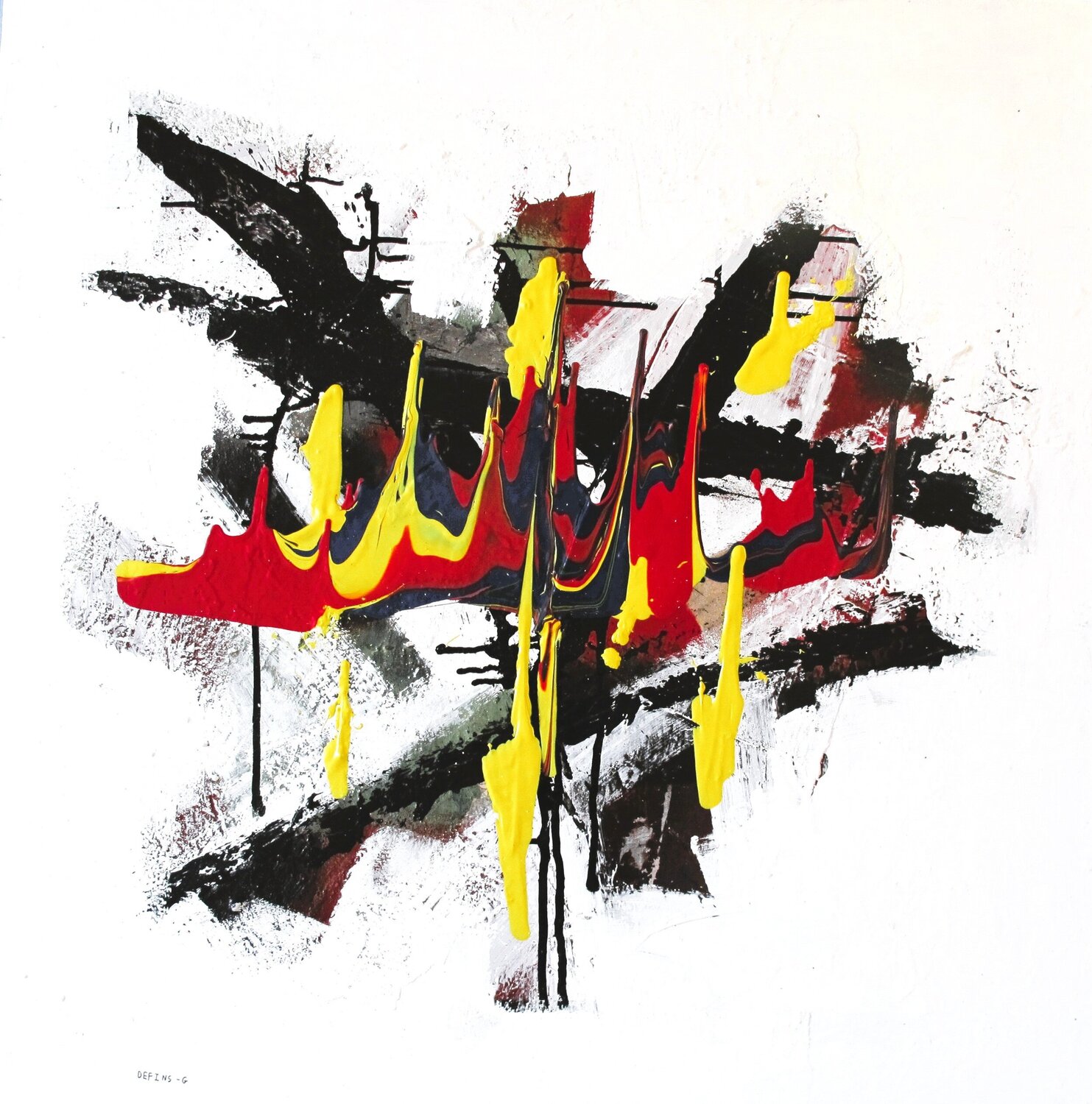 Abstraction surréaliste # 4 Guillaume Defins Original painting for sale