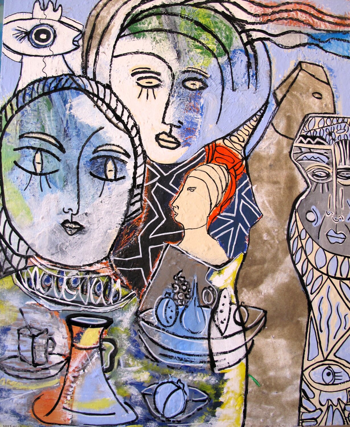 Jour de fête Guillaume Defins Original painting for sale