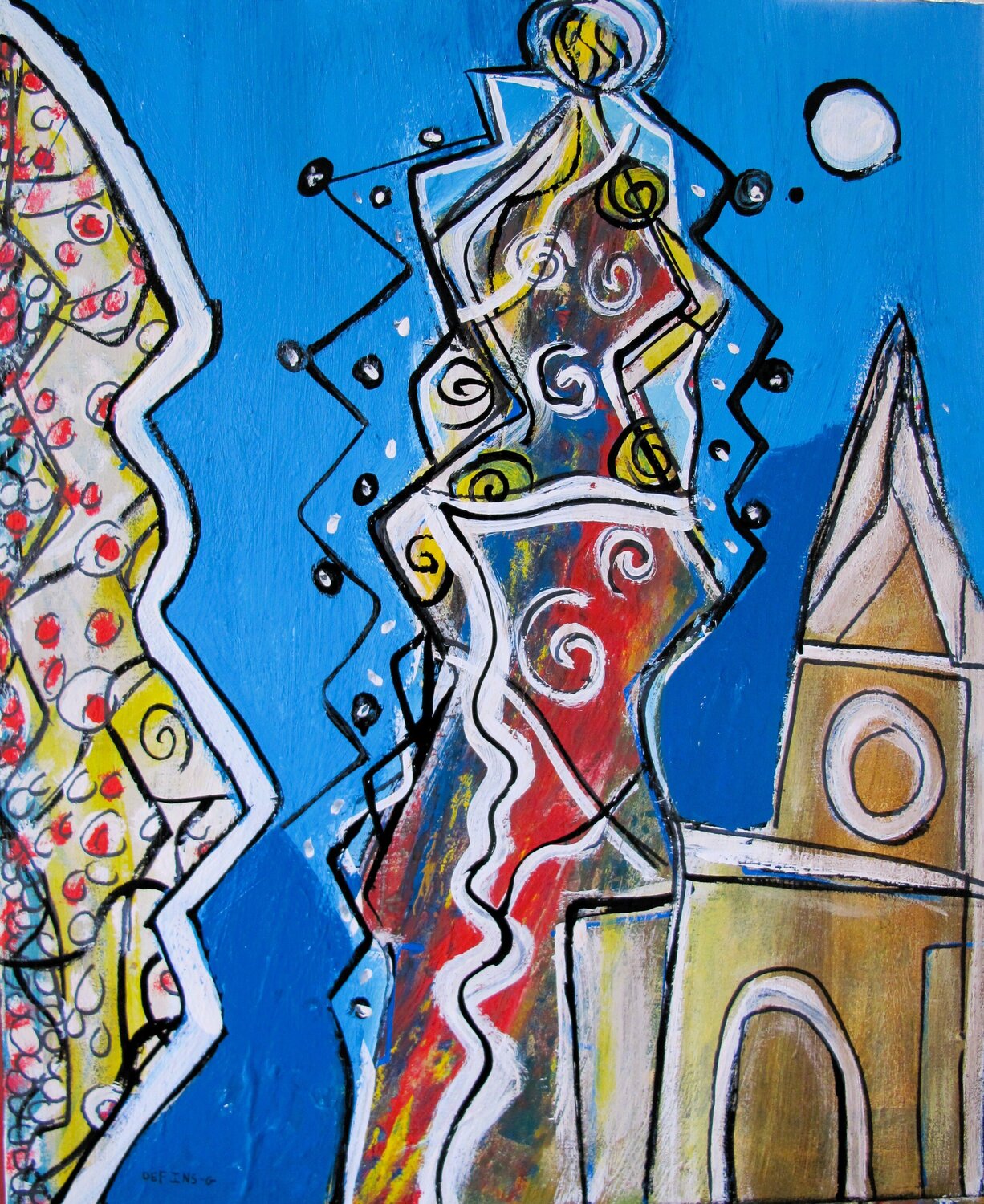 NOEL # 1 Guillaume Defins Original painting for sale