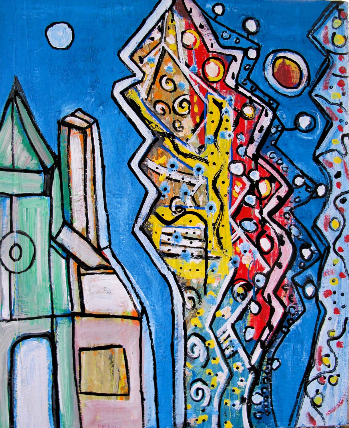 NOEL # 2 Guillaume Defins Original painting for sale