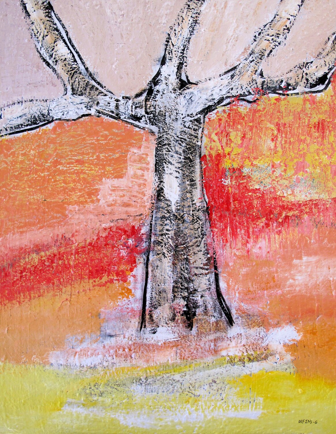 Baobab Guillaume Defins Original painting for sale