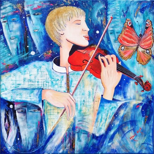 Ivresse musicale by Mahé Ros, Painting for Sale on Select