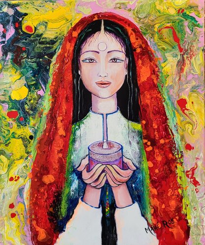 La myrrhophore by Mahé Ros, Painting for Sale on Select