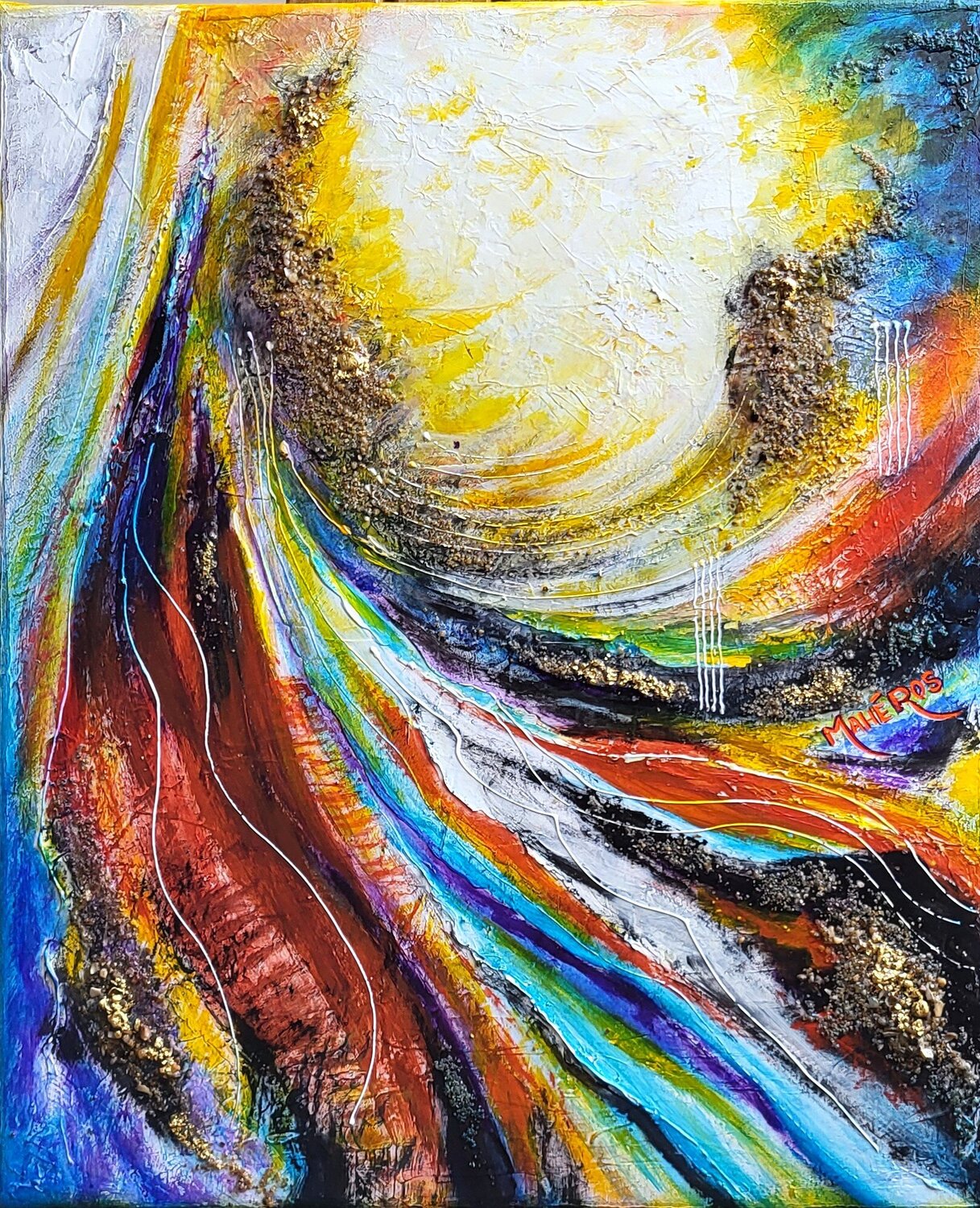 SOURCE-Enigm@4 Mahé Ros Original painting for sale