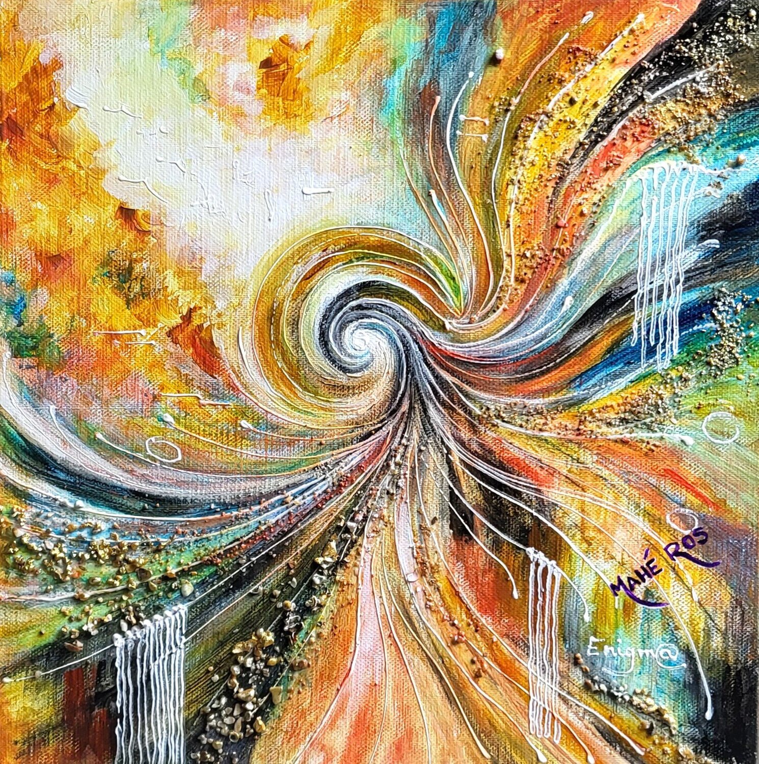 VOLUTION-Enigm@2 Mahé Ros Original painting for sale