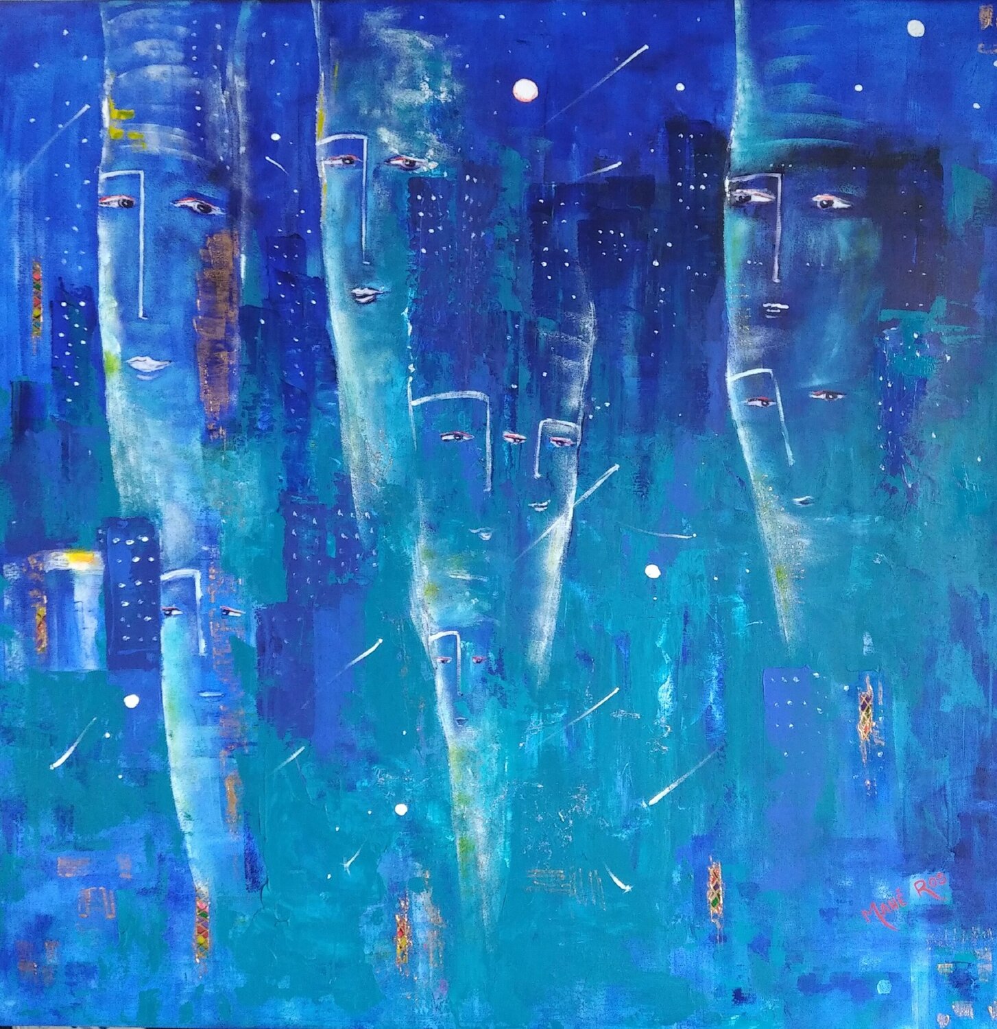 Sentinelles Mahé Ros Original painting for sale