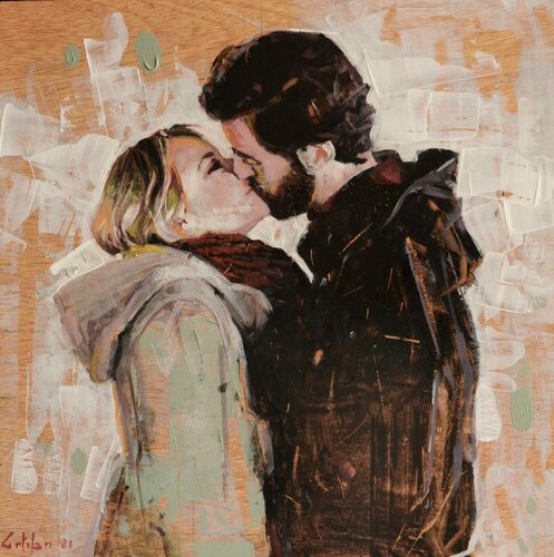 Un beso de invierno von Marco Ortolan, Malerei kaufen auf Select