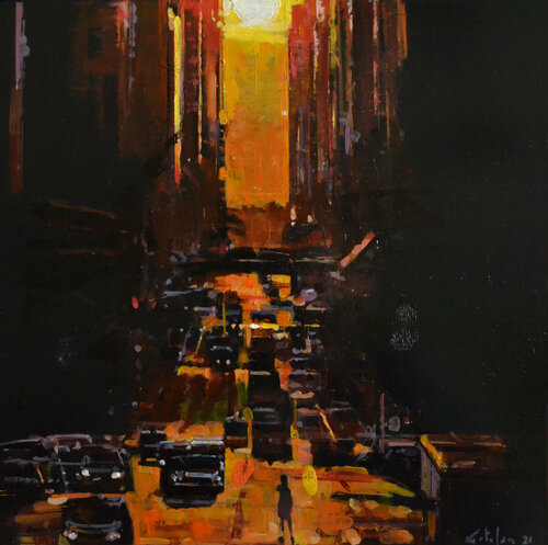 Atardecer en NYC von Marco Ortolan, Malerei kaufen auf Select