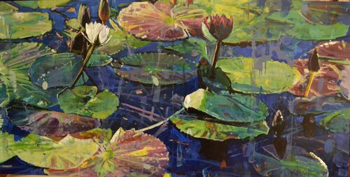 Las Nenufares by Marco Ortolan, Painting for Sale on Select