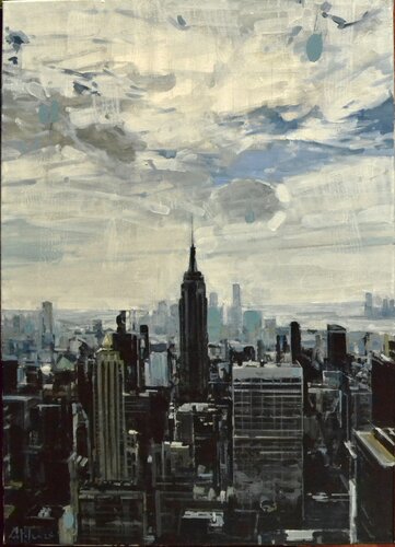 Bienvenidos a NEW YORK CITY by Marco Ortolan, Painting for Sale on Select