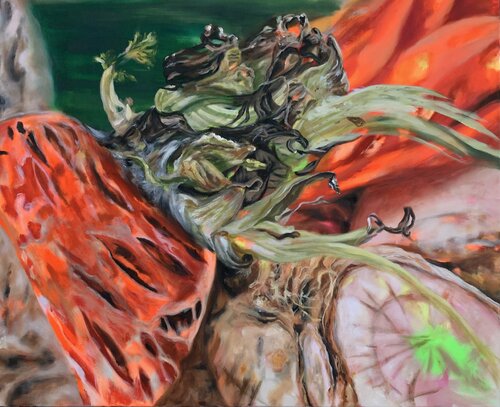 Cycle of life - Carrot (Karotte) by Anjuta Schneider, Painting for Sale on Select