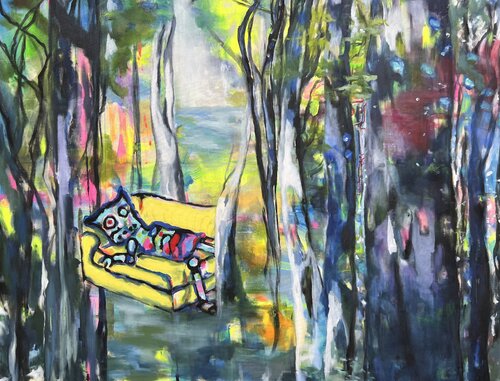 Bored Chatbot by Anjuta Schneider, Painting for Sale on Select