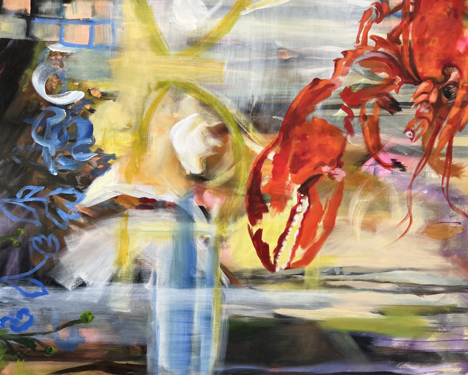 Fiktive Welten unter Wasser - 1 Anjuta Schneider Original painting for sale