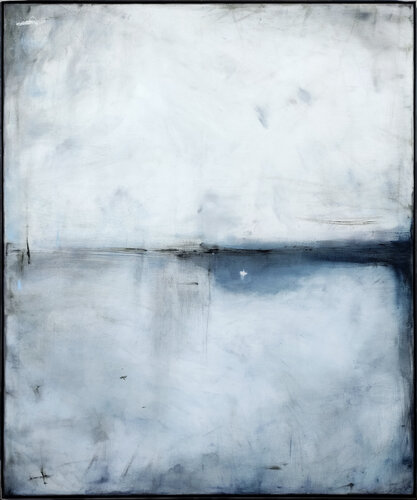 White with cobalt I (framed) by Maja Gajewska, Painting for Sale on Select