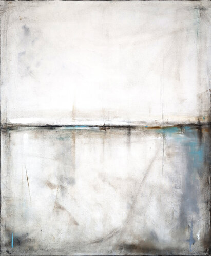 Taupe and Turquoise I by Maja Gajewska, Painting for Sale on Select