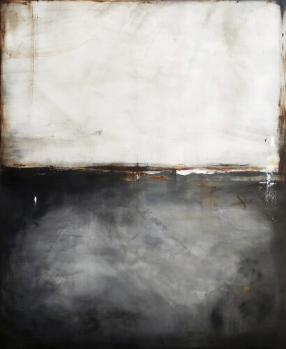Copper and graphite X by Maja Gajewska, Painting for Sale on Select