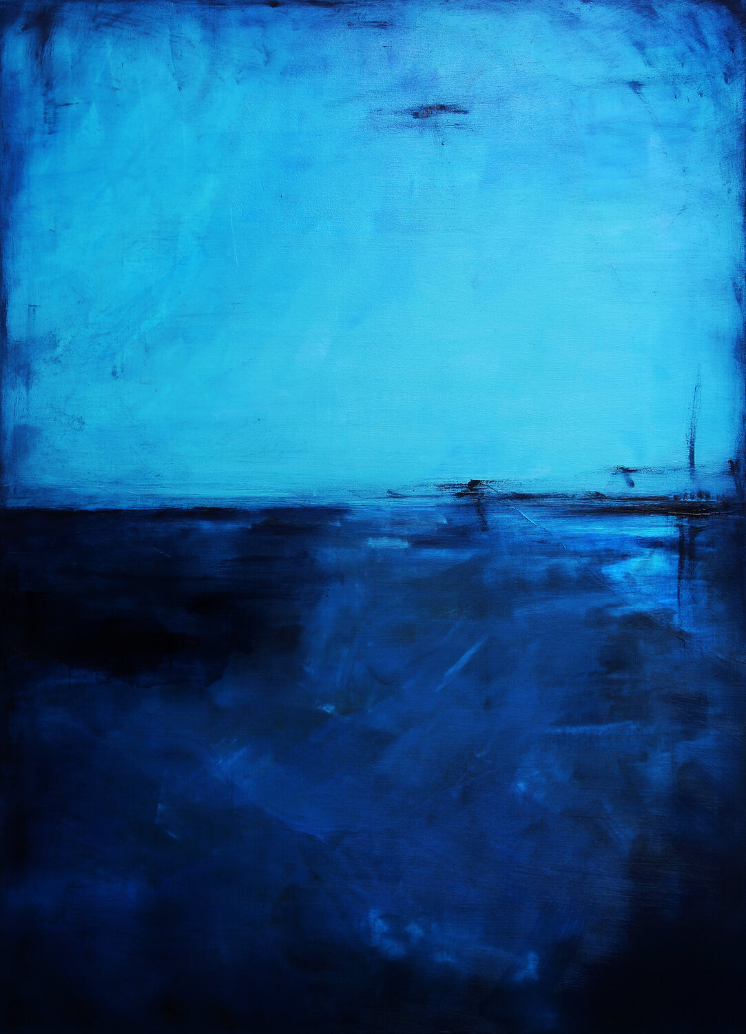 Paris Blue XIV Maja Gajewska Originalgemälde zu verkaufen